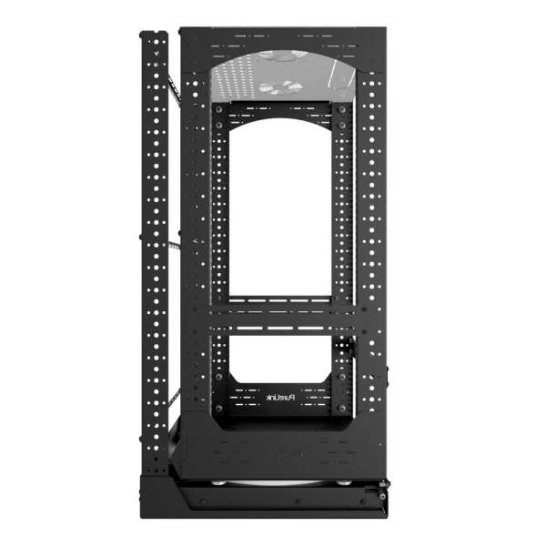 19" Auszieh- und drehbares Rack 20RU, 130kg Traglast, 490B x 498T x 970H