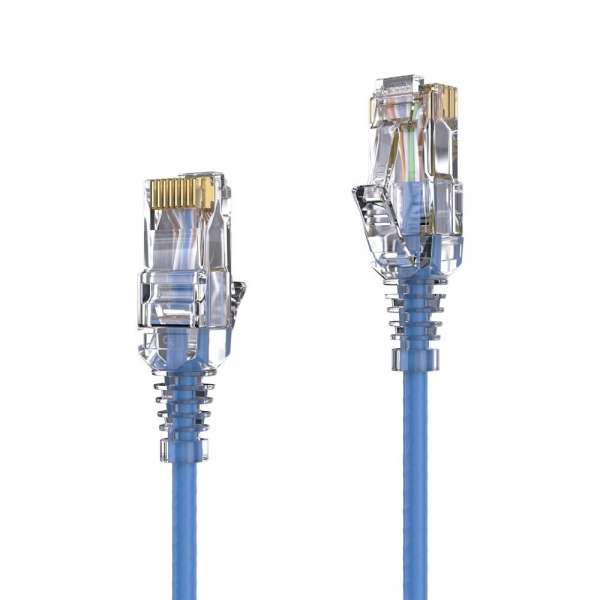 CAT 6 Patchkabel. SLIM - UTP - LSOH - blau - 0,50m