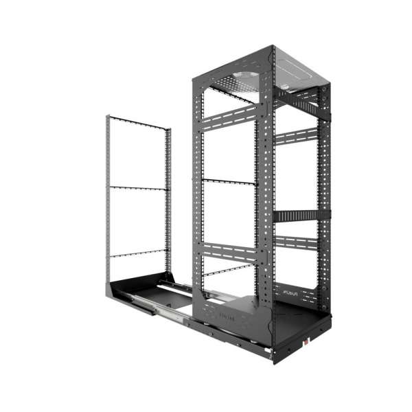 19" Auszieh- und drehbares Rack 24RU, 160kg Traglast, 490B x 510T x 1141H