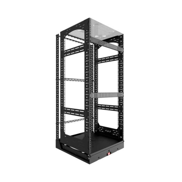 19" Auszieh- und drehbares Rack 24RU, 130kg Traglast, 490B x 498T x 1148H