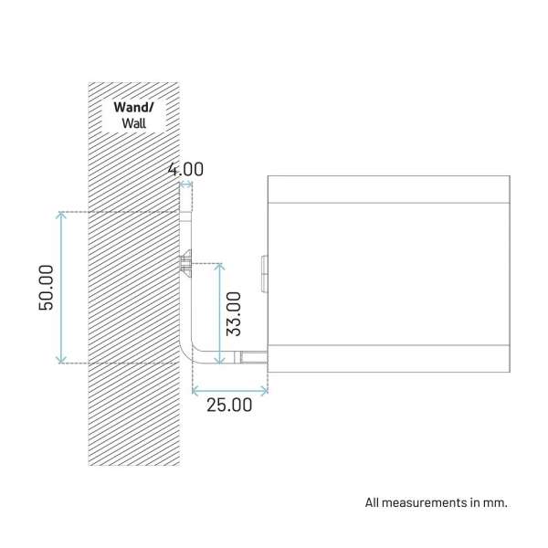 mediahub2 - Wandhalterung (schwarz) - Für die Montage des mediahub2 an einer Wand oder einer anderen flachen Oberfläche.
