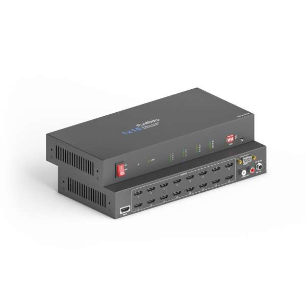 PureTools - HDMI Splitter 1x16, 4K (60Hz 4:4:4), Down-Scaling, Audio und EDID Management