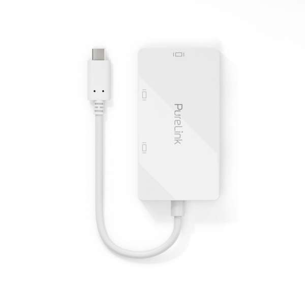 USB-C auf Multiport Adapter - iSerie - weiß - 0,10m