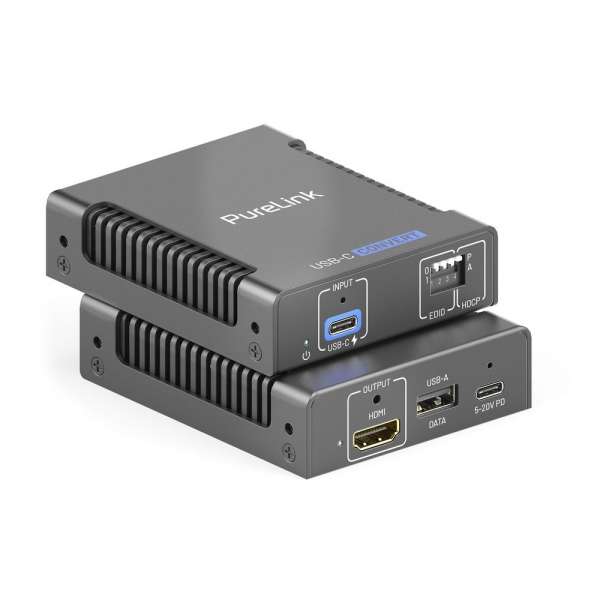 PureTools – USB-C-zu-HDMI/USB-Konverter mit PD – 4K USB-C-zu-HDMI 2.0/5G USB-A Konverter mit 100W Power Delivery