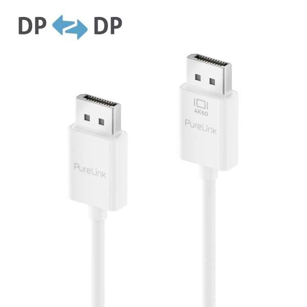 DisplayPort auf DisplayPort Kabel - 4K60 - iSerie - weiß - 3,00m