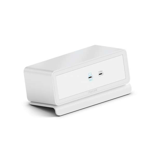 mediahub2 - 7 Steckplätze, freistehend auf dem Tisch - weißes Gehäuse und mattweiße Module. M2 Dock. Buchse - Keine. Stecker - Keiner