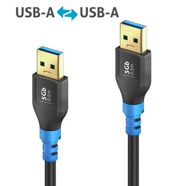 FlexInstall USB-A auf USB-A Kabel USB 3.0 5Gbps 0.50m