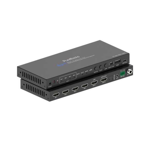 PureTools - 4x1 HDMI 2.1 Switch - 48Gbps - 8K (60Hz 4:2:0) 12 bit, Audio De-Embedding und Signal Management