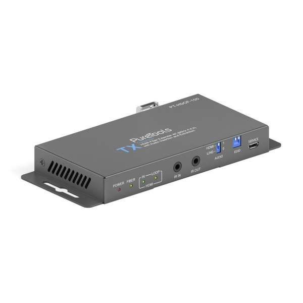 PureTools - HDMI 2.0 Fiber Extender Set - HDMI Fiber Extender 4K (60Hz 4:4:4) mit Audio Insertion und Extraktion