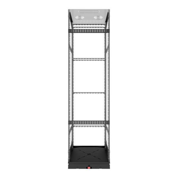 19" Ausziehbares und drehbares Rack 40RU, 125 kg Last, 490B X 515T X 1862H