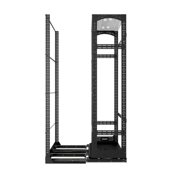 19" Auszieh- und drehbares Rack 40RU, 300kg Traglast, 490B x 510T x 1854H