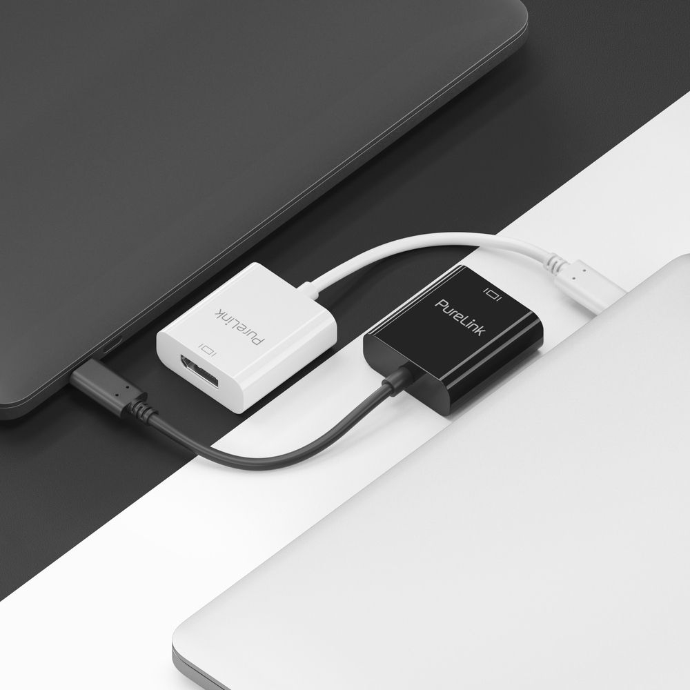 Premium USBC auf DisplayPort (Alt Mode) Adapter, Portsaver 0,10m, weiß / PureLink iSerie
