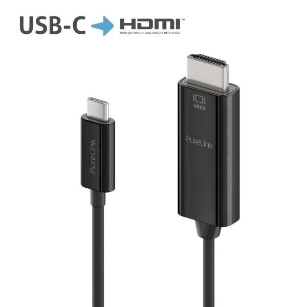 USB-C auf HDMI Kabel - 4K60 - iSerie - schwarz - 2,00m