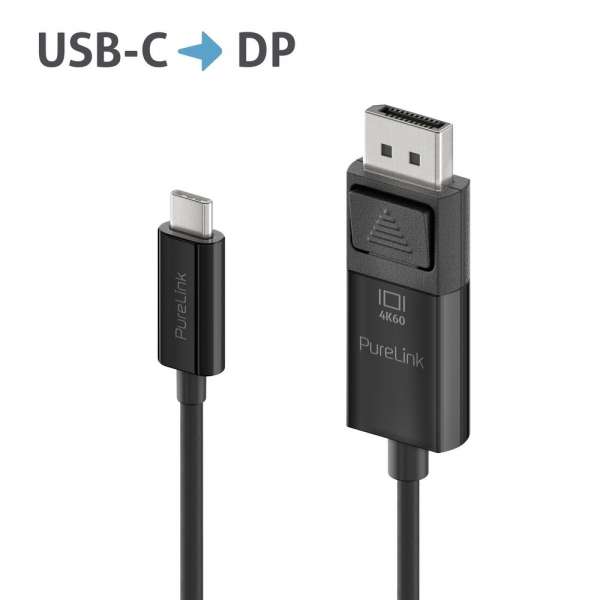 USB-C auf DisplayPort Kabel - 4K60 - iSerie - schwarz - 1,50m