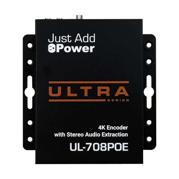 JustAddPower - Ultra Series 4K Encoder (Transmitter) mit Stereo-Audioextraktion
