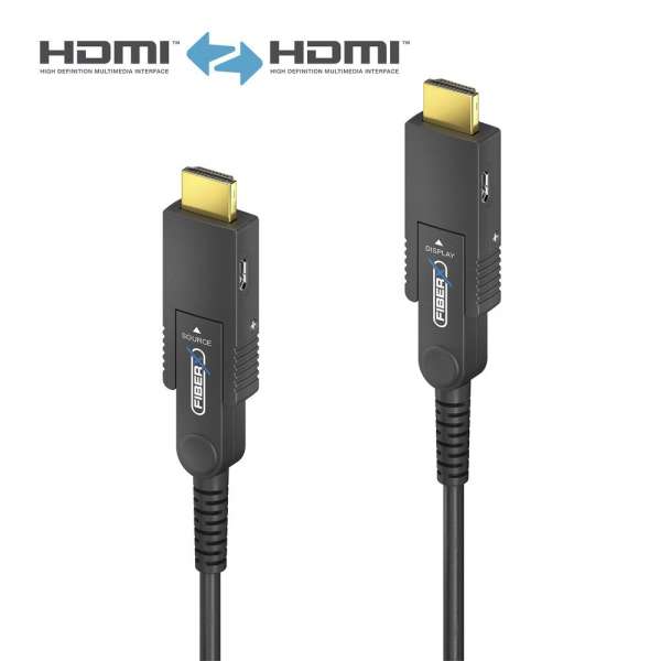 FiberX Serie - Micro HDMI/HDMI 4K Glasfaser Verlängerung - 12,5m