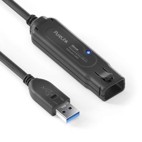 USB 3.2 Gen. 1x1 Aktiver USB-A Portsaver Power Injector - 0,15m