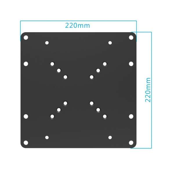 PureMounts® Universeller VESA Adapter 50x50 bis 200x200 schwarz