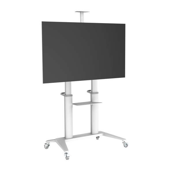 PureMounts® Premium TV Cart - Single Display bis 120", weiß