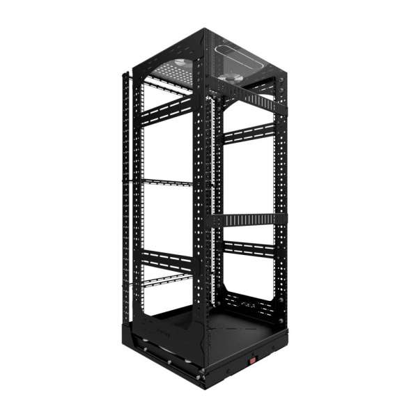 19" Auszieh- und drehbares Rack 24RU, 200kg Traglast, 490B x 510T x 1141H