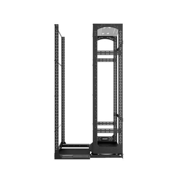 19" Ausziehbares und drehbares Rack 40RU, 125 kg Last, 490B X 515T X 1862H