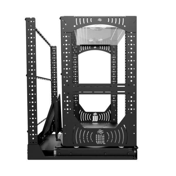 19" Auszieh- und drehbares Rack 16RU, 130kg Traglast, 490B x 608T x 792H