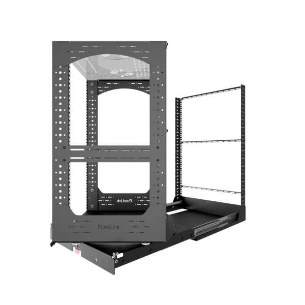 19" Auszieh- und drehbares Rack 16RU, 130kg Traglast, 490B x 498T x 792H