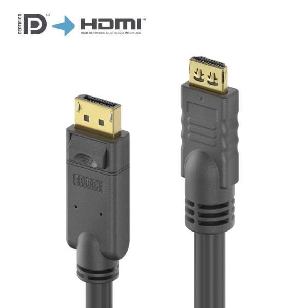DisplayPort zu HDMI Kabel 4K - PureInstall 7,50m