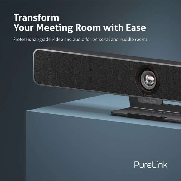 Vuelogic - Huddle Space Videobar - VB200 - All-in-one 4K Kamera, Mikrofon und Soundbar