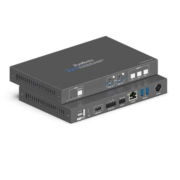 PureTools - 2x1 USB-C KVM Switcher - 4K (60Hz 4:4:4) Dual USB-C mit 100W PD