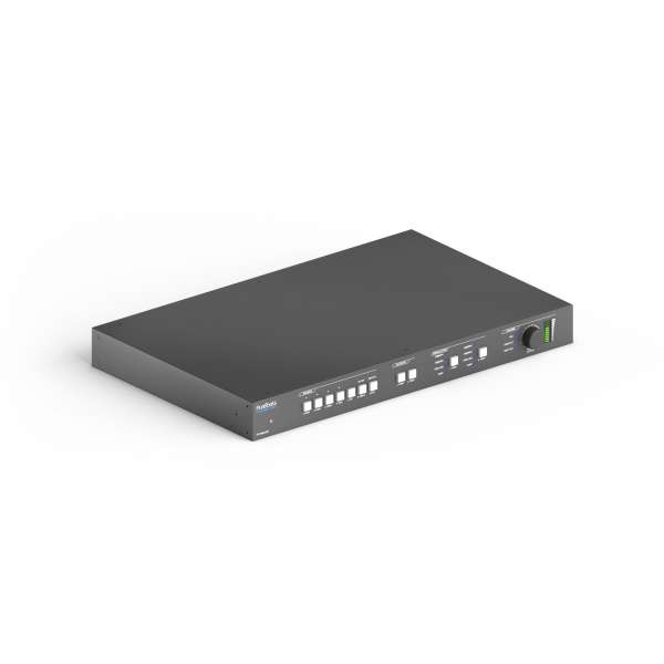 PureTools - Seamless Matrix 6x2, 4K, HDMI und HDBaseT und HDMI Loop Ausgang, Audio De-Embedding Embedding, Relay Kontrolle und GUI
