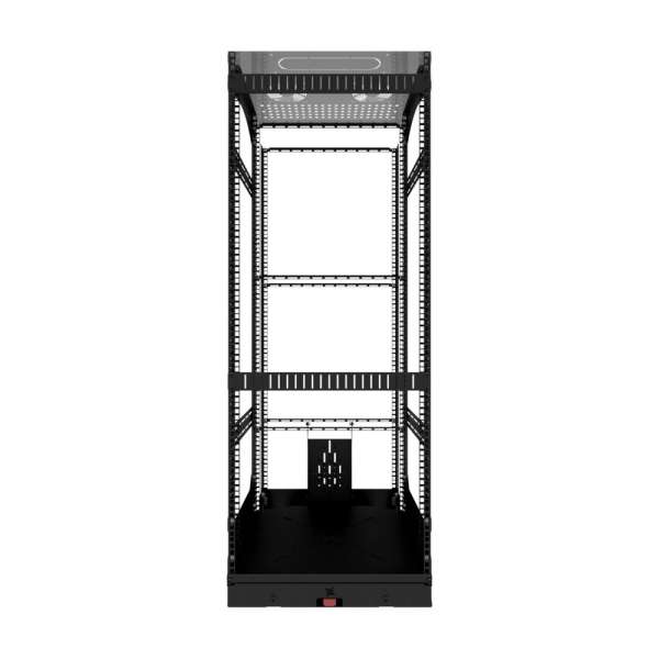 19" Auszieh- und drehbares Rack 28RU, 130kg Traglast, 490B x 498T x 1327H