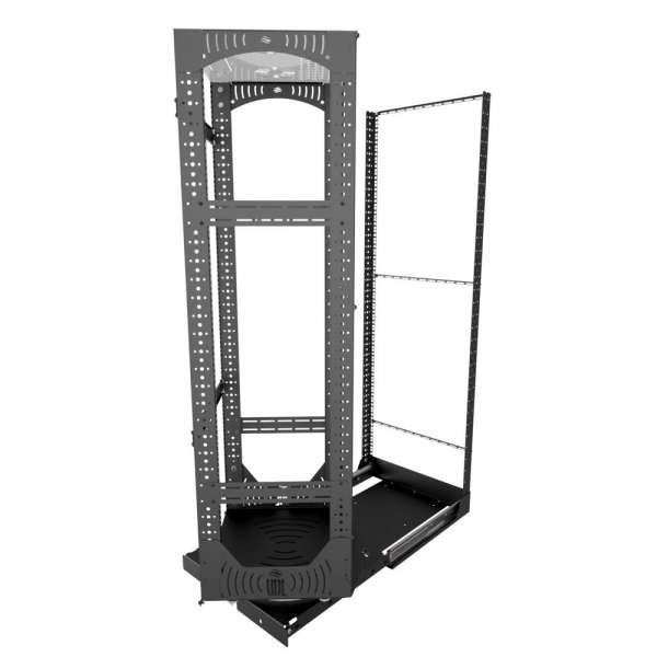 19" Auszieh- und drehbares Rack 32RU, 130kg Traglast, 490B x 498T x 1505H