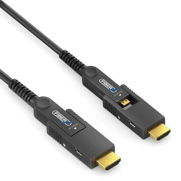 FiberX Serie - Micro HDMI/HDMI 4K Glasfaser Verlängerung - 50m