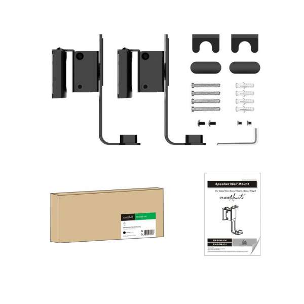 PureMounts® Lautsprecher Wandhalterung für Sonos® One, Sonos® One SL, Sonos® Play1, schwarz