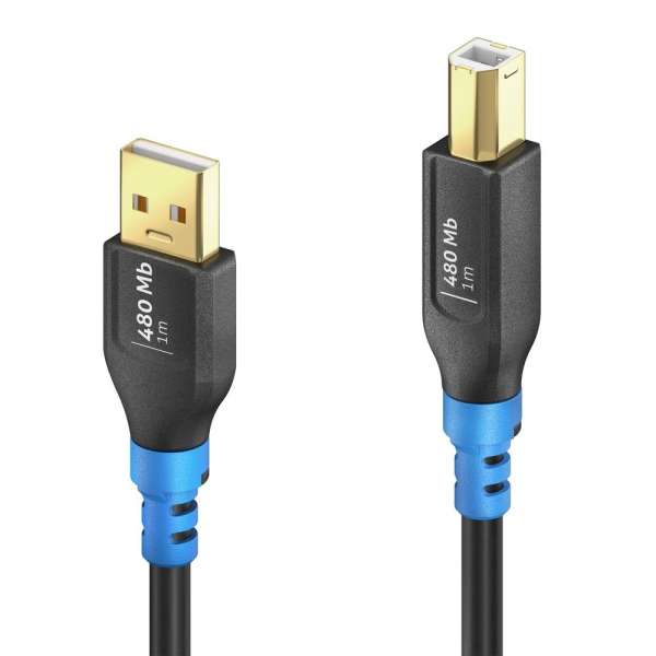 FlexInstall USB-A auf USB-B Kabel USB 2.0 480Mbps 1.00m