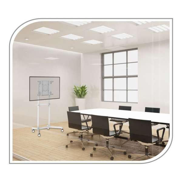 PureMounts® Mobiler TV Standfuß, weiß