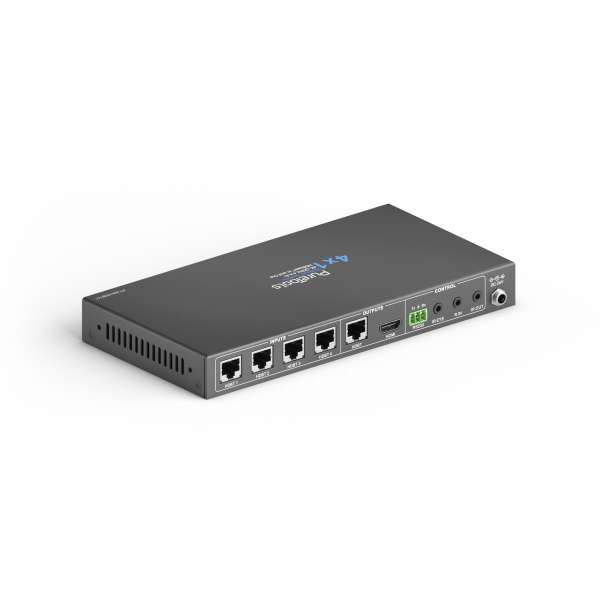 PureTools - HDBaseT Switcher 4x1 mit HDMI Ausgang, 4K (60Hz 4:2:0)