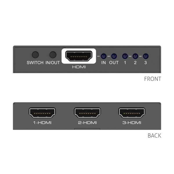 3x1 4K 18Gbps HDMI Switcher PureLink English