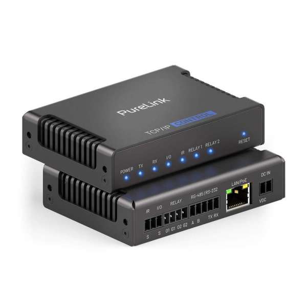 PureTools - Network Serial Port Expander - Ethernet, RS-232, RS-485, I/O und IR-Steuerung mit PoE-/Gleichstromversorgung