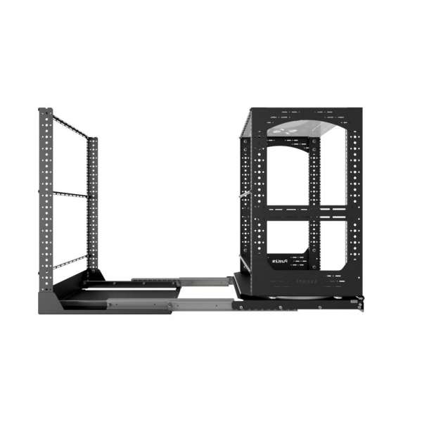 19" Auszieh- und drehbares Rack 16RU, 160kg Traglast, 490B x 510T x 785H