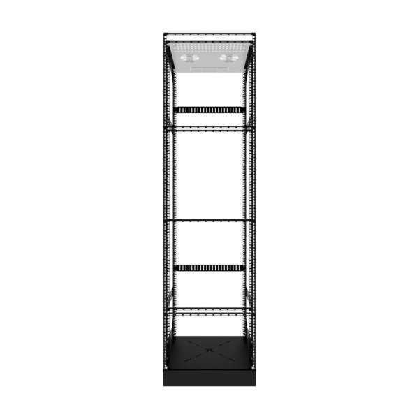 19" Auszieh- und drehbares Rack 40RU, 300kg Traglast, 490B x 510T x 1854H