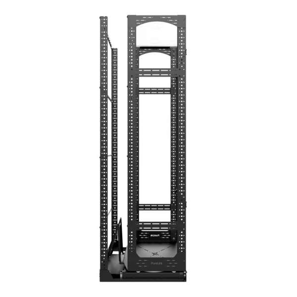 19" Ausziehbares und drehbares Rack 40RU, 125 kg Belastung, 490B X 615T X 1862H