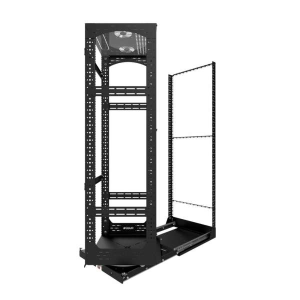 19" Auszieh- und drehbares Rack 32RU, 200kg Traglast, 490B x 510T x 1498H