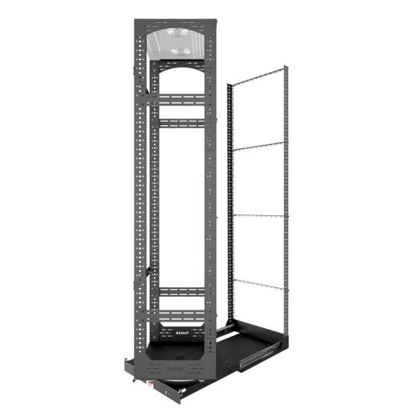 19" Ausziehbares und drehbares Rack 40RU, 125 kg Last, 490B X 515T X 1862H