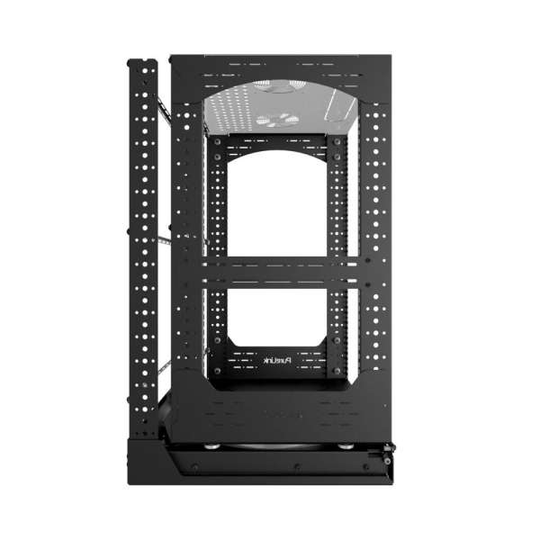 19" Auszieh- und drehbares Rack 16RU, 130kg Traglast, 490B x 498T x 792H