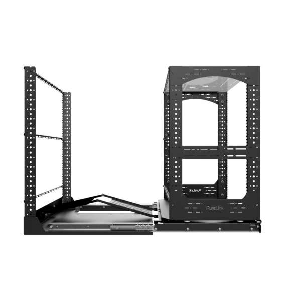 19" Auszieh- und drehbares Rack 16RU, 200kg Traglast, 490B x 608T x 785H