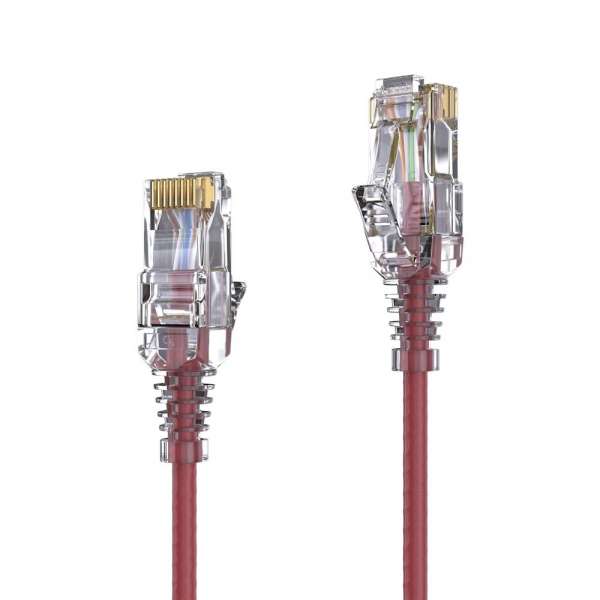 CAT 6 Patchkabel. SLIM - UTP - LSOH - rot - 0,50m