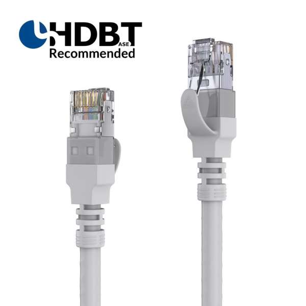 HDBaseT-zertifiziertes CAT 6A Patchkabel. S/FTP - LSOH - AWG 26 - grau - 35,0m