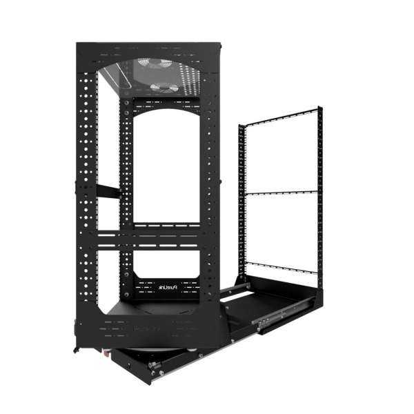 19" Auszieh- und drehbares Rack 20RU, 200kg Traglast, 490B x 510T x 963H